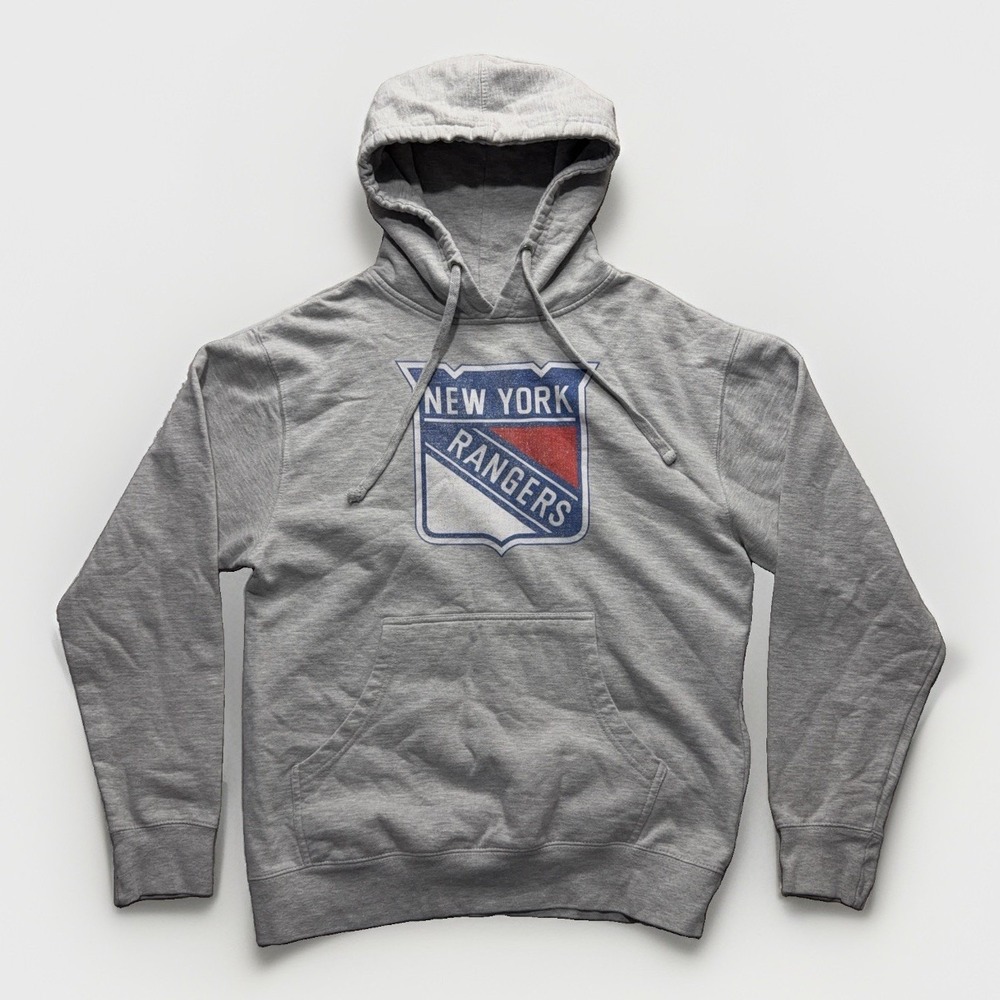 Fanatics NHL New York Rangers Hockey Hoodie Sweatshirt Men M Distressed 24 Kakko